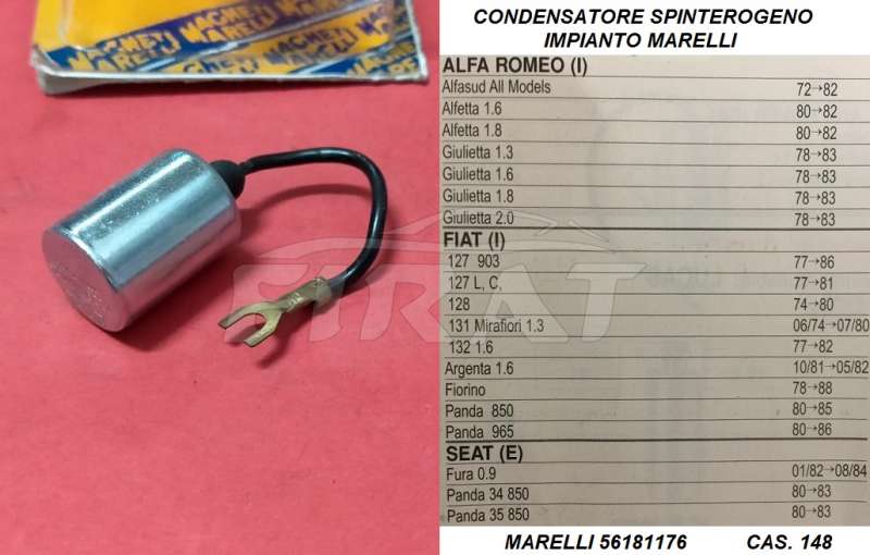 CONDENSATORE SPINTEROGENO FIAT 127 128 131 ALFETTA (56181176)